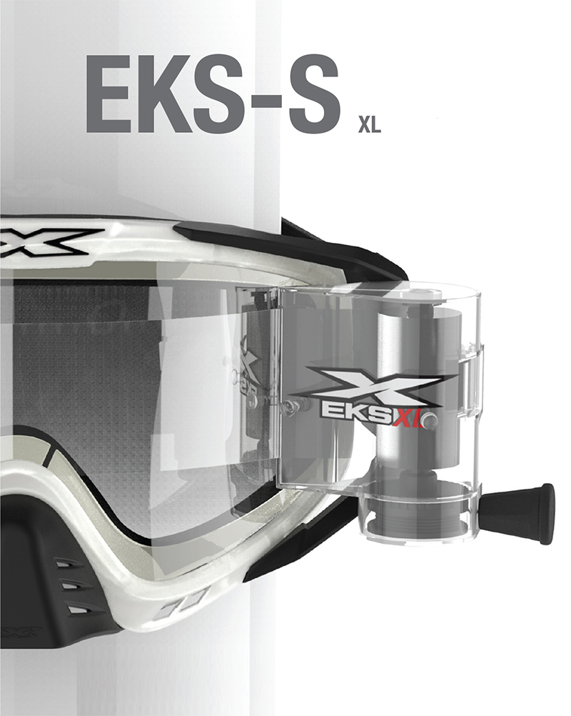 EKS-S XL ロールオフコンプリートシステムゴーグル 36mmワイド  ブラック/クリア