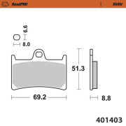 Moto-Master ブレーキパッド 401403