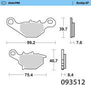 Moto-Masterオフロードブレーキパッド シンタープロ レーシングGP
