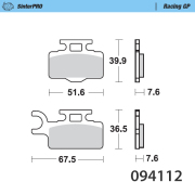Moto-Masterオフロードブレーキパッド シンタープロ レーシングGP