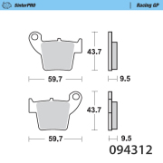 Moto-Masterオフロードブレーキパッド シンタープロ レーシングGP