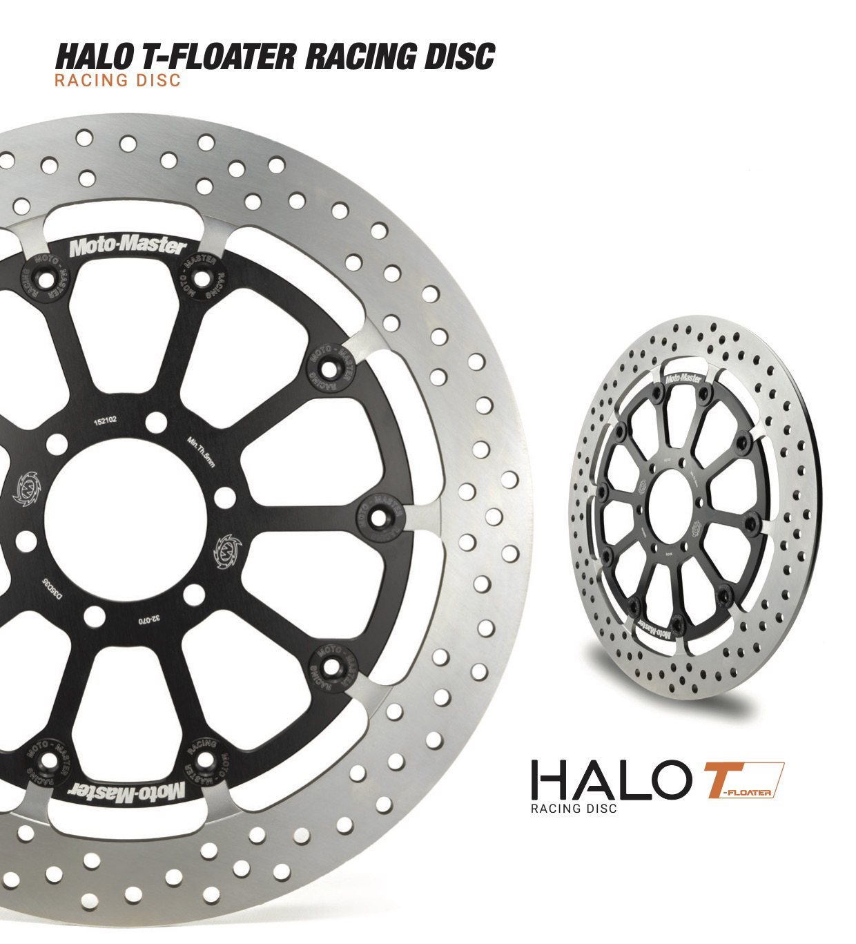 Moto-Master ロードモデル  Halo T-フローティング レーシングブレーキローター t6.0-7.1mm