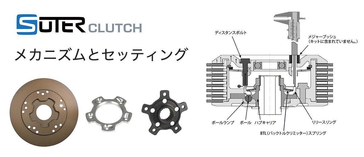 SUTER スータースリッパークラッチ　メカニズムとセッティング